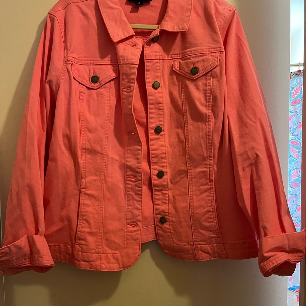 Charter Club Vibrant Bubble Gum Jean Jacket